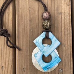 Blue Sea Shell Handmade Necklace